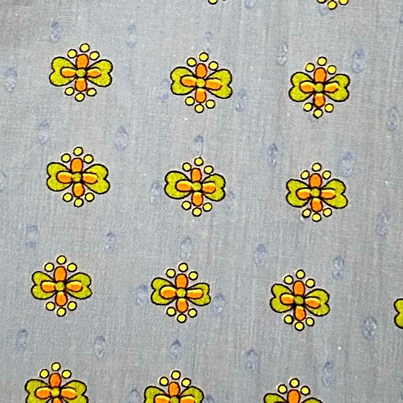 & Other Stories Blue orange floral Midi wrap cotton Dress flutter sleeve size 0 - Picture 12 of 16